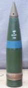 Four British Royal Navy 4.5 inch Mk8 gun practice rounds with fuse marked plug N4 Mk1, marked to