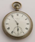 British Railways Southern region Waltham keyless winding open faced pocket watch with subsidiary