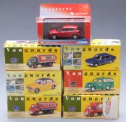 Seven Lledo and Corgi Vanguards diecast model vehicles including Vauxhall, Triumph, Thames Trader