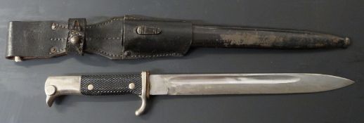 German KS98 pattern bayonet with E Pack & Sohne maker's mark to ricasso, 25cm fullered blade,