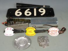 6619 GWR steam locomotive reproduction aluminium number plate, length 51cm, limited edition King