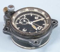 German WWII Messerschmitt cockpit clock, serial number to reverse 691321, stamped J30BZ to