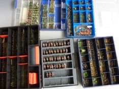 A very large collection of 15mm scale hand painted white metal war gaming soldiers.