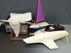 Two remote controlled boats including one Storm Engine Mosquito Craft-757 together with a collection