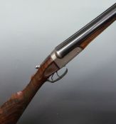 Robert S Garden 12 bore side by side ejector shotgun with named and engraved locks, engraved trigger