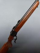 Ruger No. 1 .22-250REM falling block underlever rifle with chequered semi-pistol grip, sling