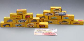 Twenty Atlas Editions Dinky Toys diecast model vehicles, all in original boxes.