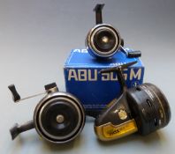Three Abu closed face fishing reels including Abu 506M in box, possibly unused, Abu 507 and a 507