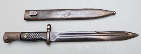 Israel manufactured 1949 pattern bayonet, clear stamps to ricasso, 24339 to pommel, 24.5cm