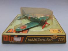 Dinky Toys diecast model A6M5 Zero-Zen aeroplane, 739, in original bubble packed box.