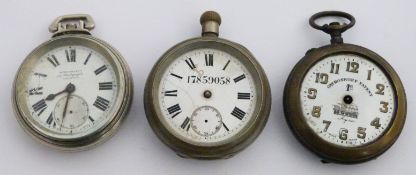 Three railway related pocket watches comprising one Winegarten's Railway Regulator, one Gre
