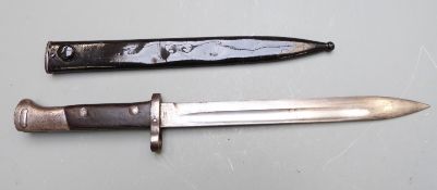 Czechoslovakia 1924 pattern bayonet with muzzle ring, CSZ to ricasso, 25cm fullered blade and