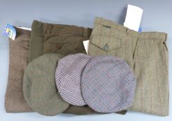 Four pairs of Grassroots and similar tweed and moleskin men's shooting breeks sizes 42, 44 x2 and 46