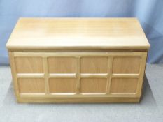Nathan retro light oak fall flap cabinet W91 D46 H51cm