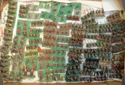 A very large collection of 15mm scale hand painted white metal war gaming soldiers.