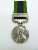India General Service Medal 1908 with clasp for Afghanistan NWF 1919 named to 44587 Pte L Waldron,