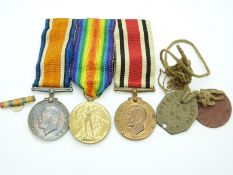 British Army WWI medals comprising War Medal and Victory Medal named to 205309 Pte W J Harris Tank