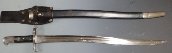 British 1863 pattern Whitworth sword bayonet, some clear stamps to ricasso, pommel, blade and 546 to