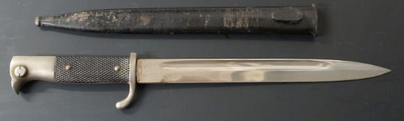German KS98 pattern bayonet with Tiger Solingen maker's mark to ricasso, 25cm fullered blade and
