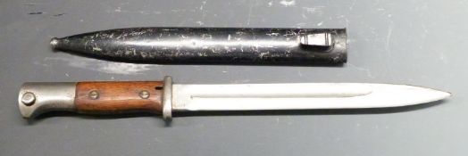 German 84/98 pattern bayonet, Gottlieb Hammesfahr Solingen Foche to ricasso with 25cm fullered blade