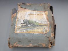 Hornby 0 gauge clockwork tinplate train set 501 with LMS 5600 locomotive, in original box together