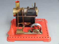 Mamod stationary live steam engine.