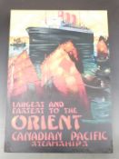 A set of five 1920's/30's style prints of ocean liners, each 71 x 51cm