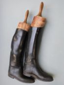 A pair of riding/ hunting boots with trees from Tom Hill, London, size 42