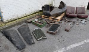 Quantity of Riley RM series bodywork parts to include front wings, radiator grill, seats, chrome