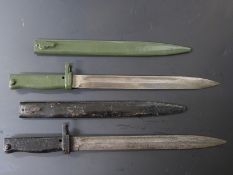 Two German 88/98 pattern Ersatz all steel bayonets, one with acceptance stamp, both with 31cm