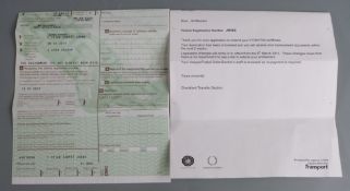 Number plate J5 KBE on retention