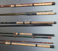Ledger and quiver tip fishing rods including John Wilson Avon Quiver, Silstar Powerwind, Abu