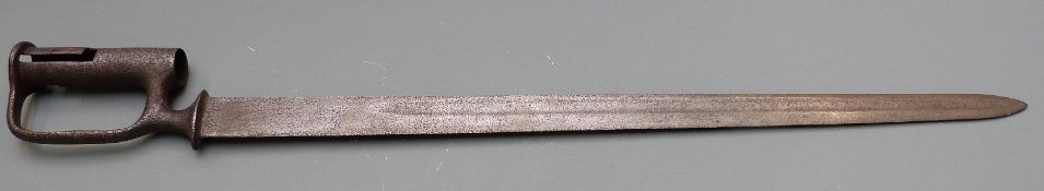 East India Company sword/socket bayonet, double slotted, with fullered 56cm blade