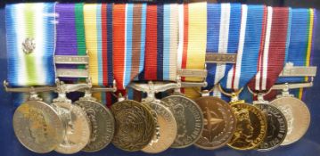 Royal Fleet Auxiliary group of ten medals spanning almost 30 years of service with the RFA,