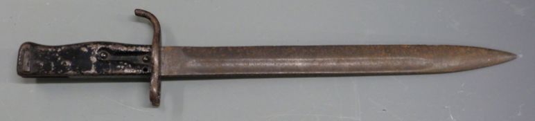 German 88/98 pattern Ersatz all steel knife bayonet with pressed steel hilt, upswept quillon and