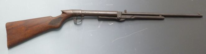 BSA Lincoln Jeffries style .177 tap action under lever air rifle with chequered semi-pistol grip and