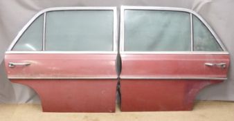 Two believed 1980's W108 280SE 4 door Mercedes saloon car doors