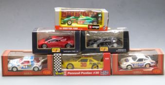 Six Maisto, Mira and Revell 1:24 scale diecast model vehicles including two Special Edition, all