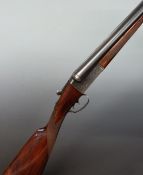 AYA Yeoman 12 bore side by side shotgun with chequered grip and forend, double trigger and 28 inch