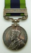 British Army India General Service Medal 1909 with clasp for Burma 1930-32, named to 1666659 Pte A C