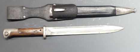 German 84/98 pattern bayonet, Alex Coppel and Erfurt to ricasso, with shaped grips, I R 9 to