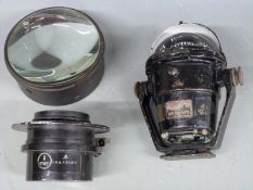 Aircraft reconnaissance photography lens impressed 14 IN F 5.6, uu291405 and 14A/3140, Sestrel