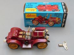 Schuco Micro Racer clockwork diecast model Mercer Typ 35 J 1913 with maroon body, gold grille and