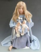 Elizabeth Lindner for Gotz doll Morgana with closed mouth, blue eyes, long blonde hair and