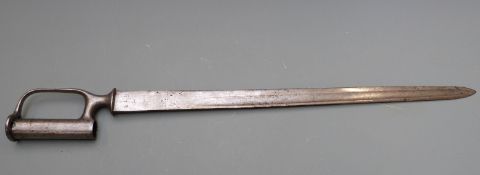 East India Company sword/socket bayonet with short slot, marked 5 over 57 to ricasso, with