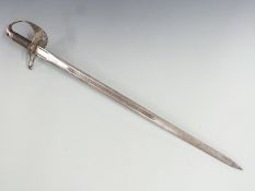 British c1860 sword bayonet for the Jacobs double barrelled rifle, with pierced basket guard, double