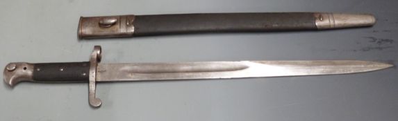 British 1887 pattern Martini Henry sword bayonet Mk4, clean stamps to ricasso, with 46cm fullered