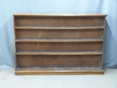 A large oak bookcase, W185 D30 H124cm