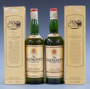 Two bottles of Glenlivet 12 year old Highland Malt Scotch Whisky, 750ml, 40% vol, in original