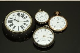 Three various pocket watches comprising a hallmarked silver gentleman's example, an 800 silver